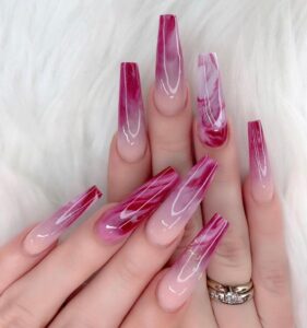 trending nail art designs marble ombre